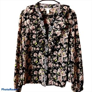H&M Floral Ruffle Blouse (12)